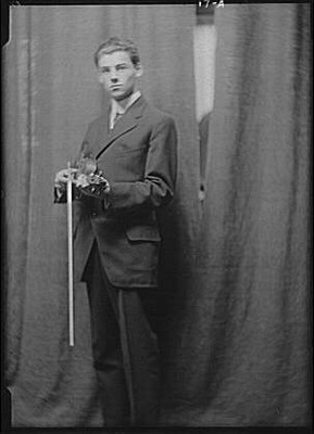 Photo:Mr Francis Portrait Photograph 1911 Studio Formal Suit