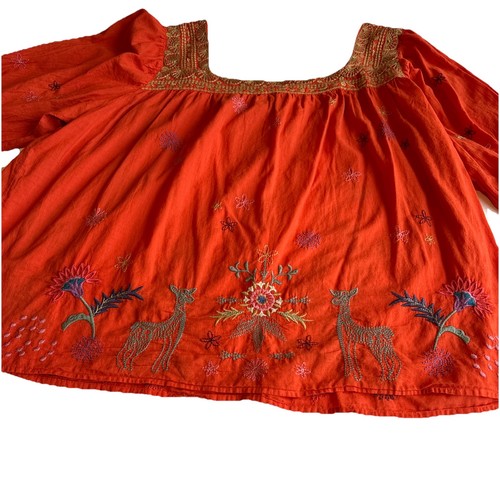 Johnny Was Workshop 2xl Top Embroidered Lucy Artisan Blouse NEW w/tags - Picture 8 of 15