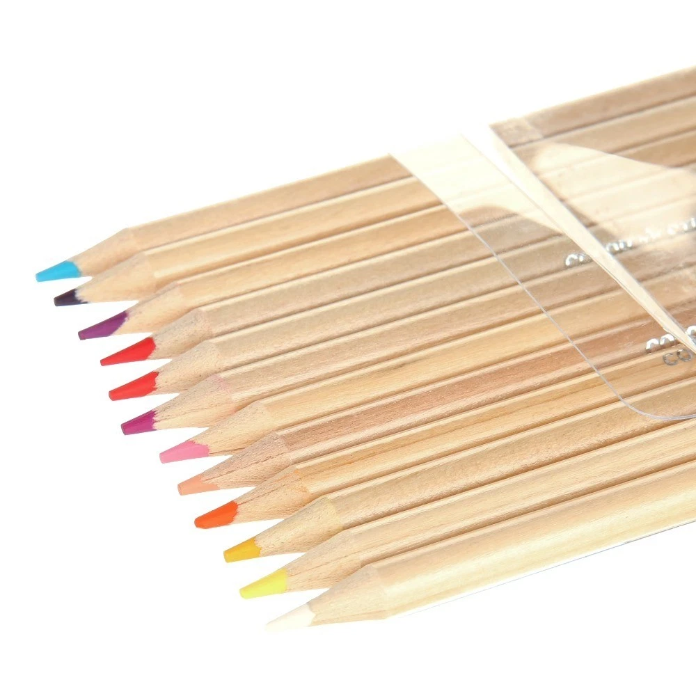 24 Unique Vibrant Soft Core Colored Pencils Set - thumbnail 4