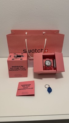 Omega X Swatch Bioceramic Moonswatch Mission To The Pink Moon Neu mit Rechnung