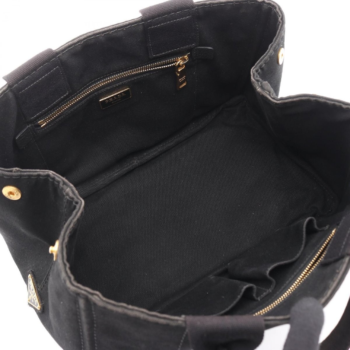 PRADA CANAPA Canvas Tote Bag Used Ladies from japan thumbnail 3