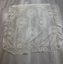 Lavyhuno Pizzo Trasparente Francese Beige Vintage Floreale Smerlato Casale Coppia Asta Tasca