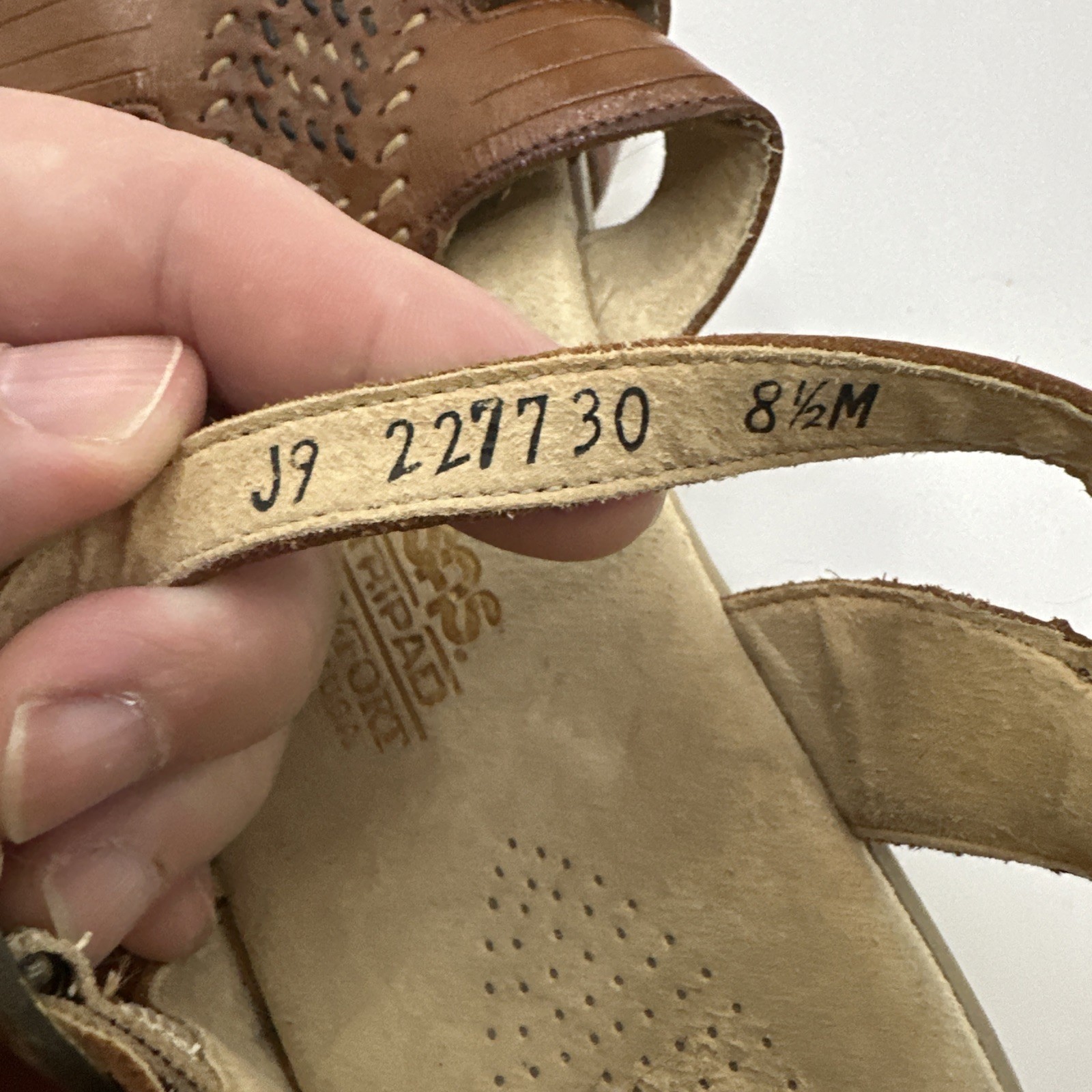 SAS Women's Antique Tan Huarache Leather Sandals Tripad Comfort US 8.5