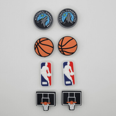 NBA Minnesota Timberwolves Basketball Team For Crocs Shoe Charms - 8 Pieces