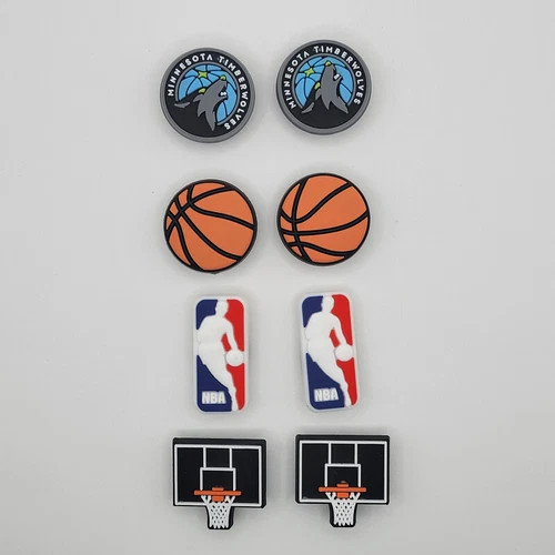 NBA Minnesota Timberwolves Basketball Team For Crocs Shoe Charms - 8 Pieces