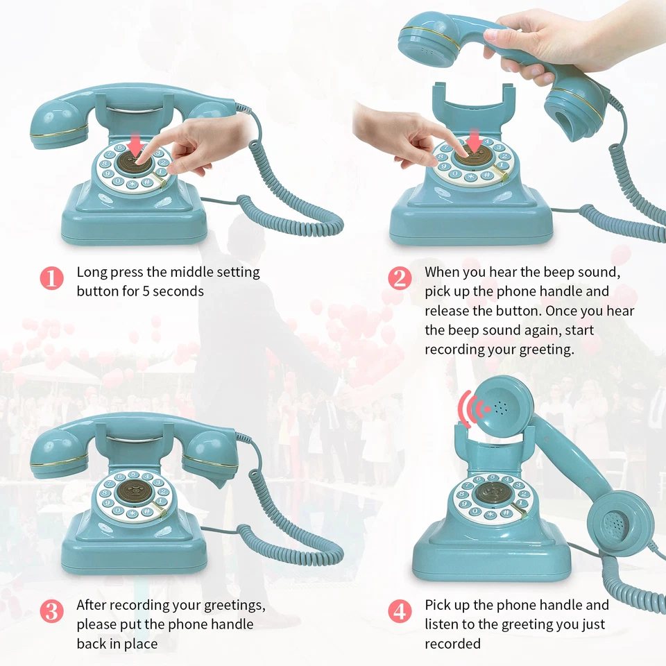 Antique Telephone Wedding Message Vintage Message Book Confession Voicemail New - Image 3 of 4