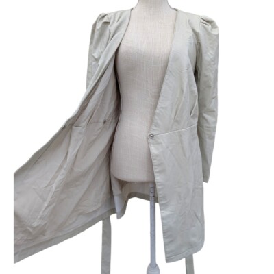 7 For All Mankind Faux Leather Size S Wrap Dress Off White/Ivory NWT | eBay