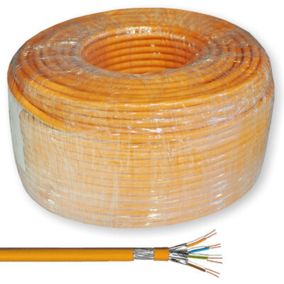 CAT 7 Netzwerkkabel Verlegekabel Simplex S/FTP LSOH 1200MHz (AWG23) - Länge 100m