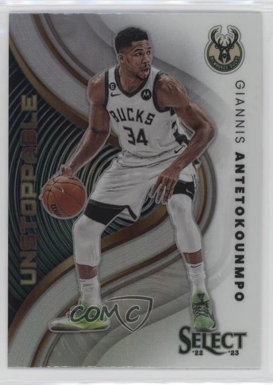 2022-23 Panini Select Unstoppable Silver Prizm Giannis Antetokounmpo #6