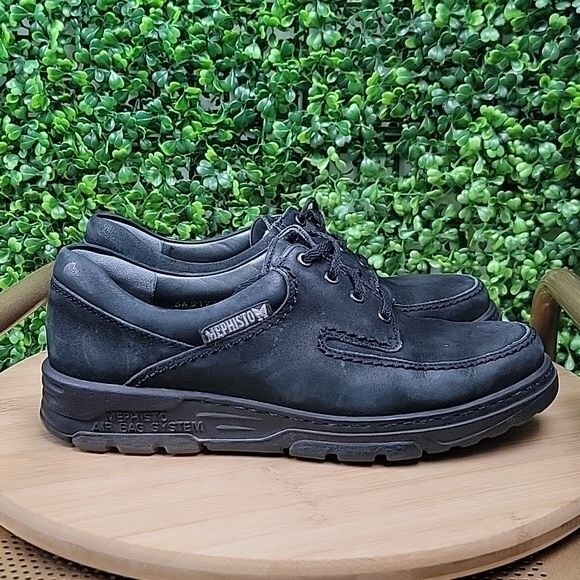 Mephistom Men\'s ‘City Hiker’ Black Nubuck Leather Shoes Mephisto City Hiker Black Nubuck Lace Up Walking/Sneaker  main image 3