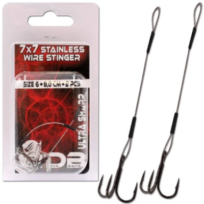 Wild Devil Baits Stinger 7x7 Angstdrilling Assithook Raubfischhaken Drilling - Bild 1 von 3