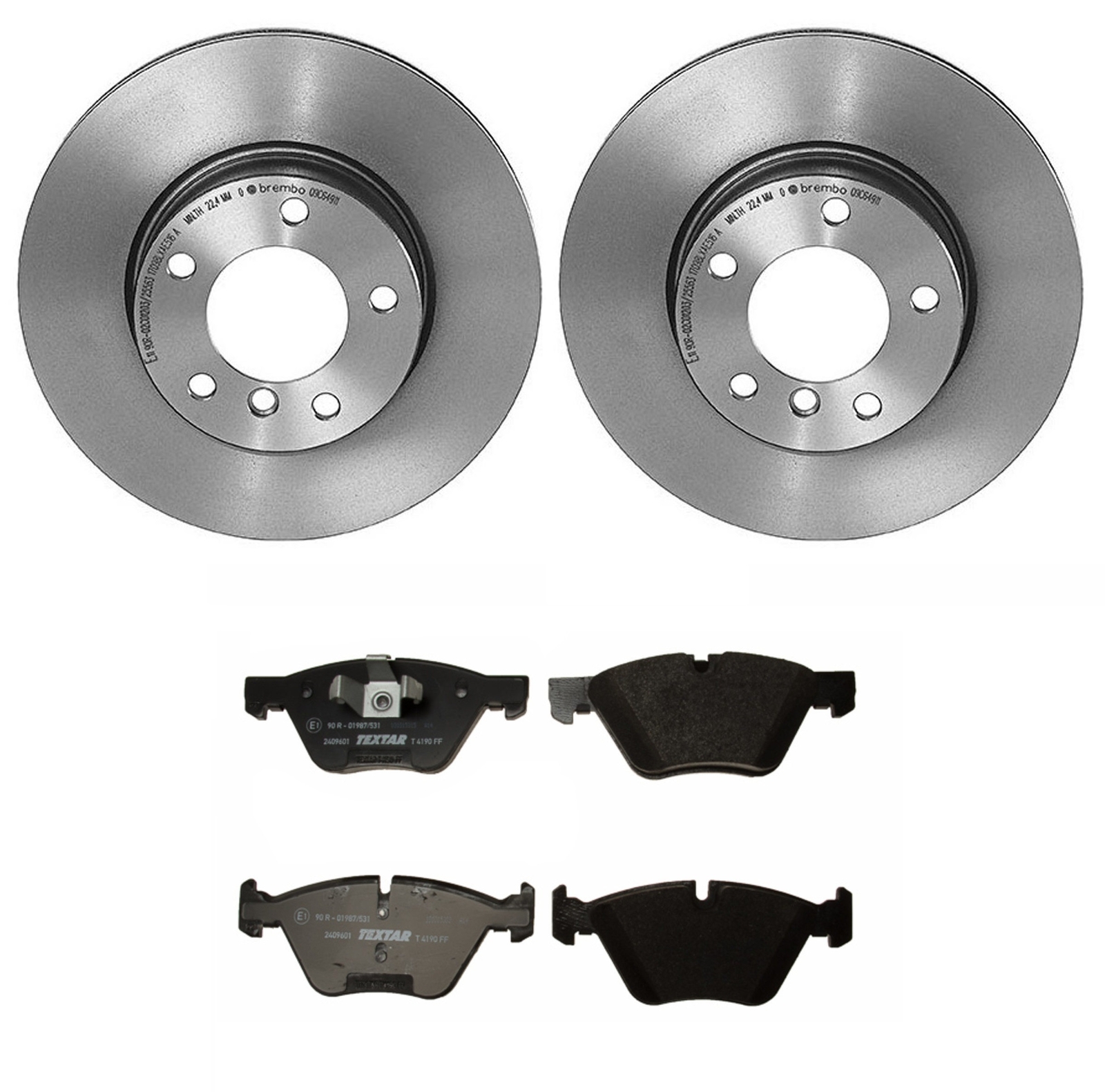Brembo Front 300mm PVT Disc Rotors & Textar Pads Brake Kit for BMW E82