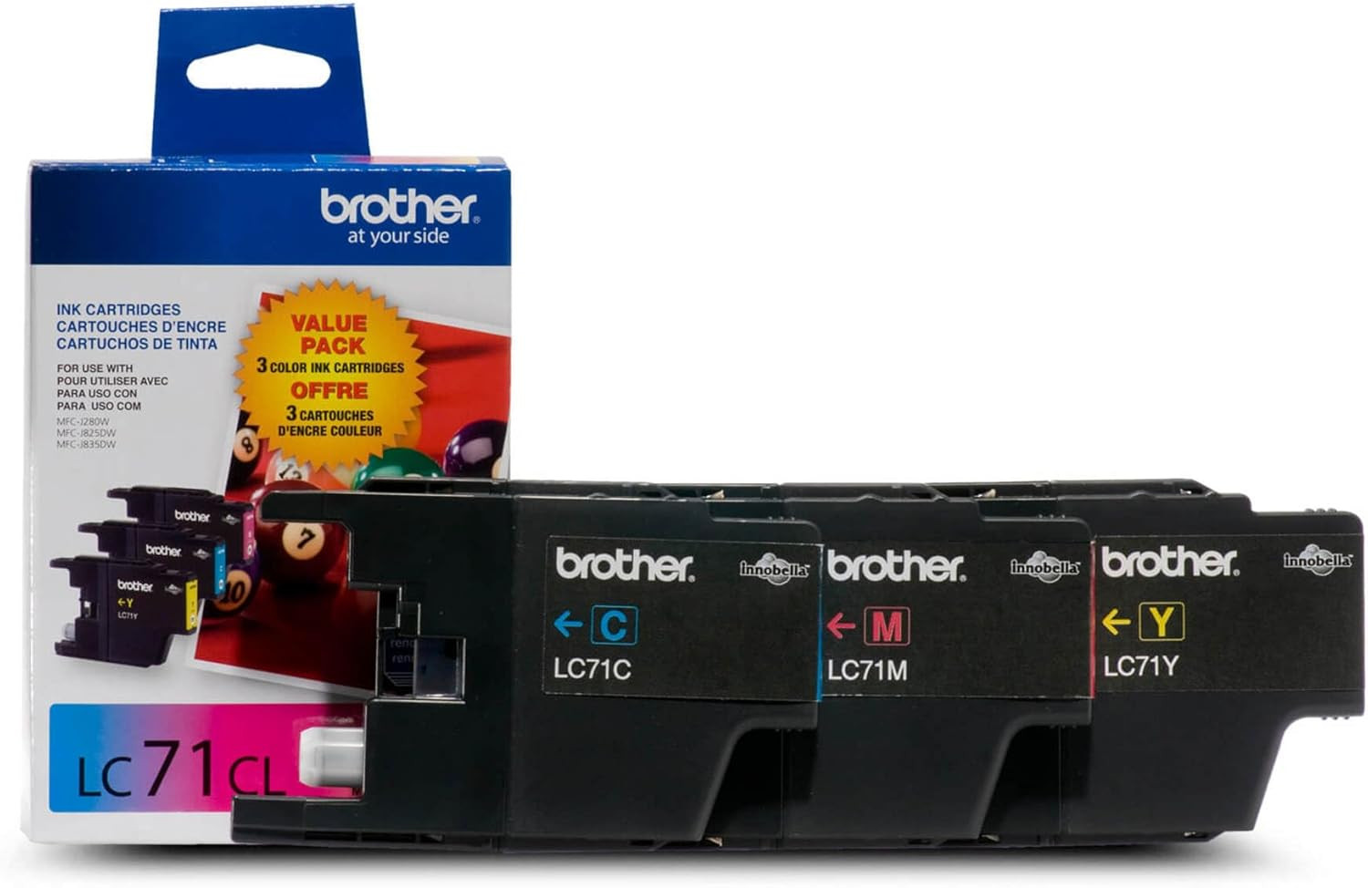 Картридж с чернилами Brother для принтера LC713PKS, производительность 300 страниц, 3 упаковки