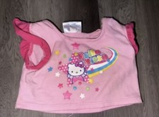 Build A Bear Sanrio Hello Kitty Pink Star  Rainbow Pajamas PJs Outfit Sleep Set