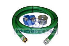 PVC Green Standard Suction Hose  3" x 20FT  Pin Lug Kit  50FT Blue PL