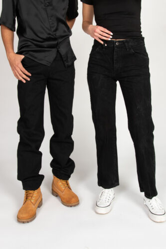 Jeans vintage noir Rustler jambes droites - Photo 1 sur 9