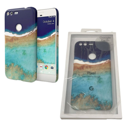 Google Earth Live River Protective Case for Google Pixel  Back Cover Blue Orange