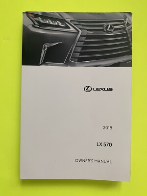 2018 Lexus LX570 LX 570 Owners Manual Navigation Handbook User