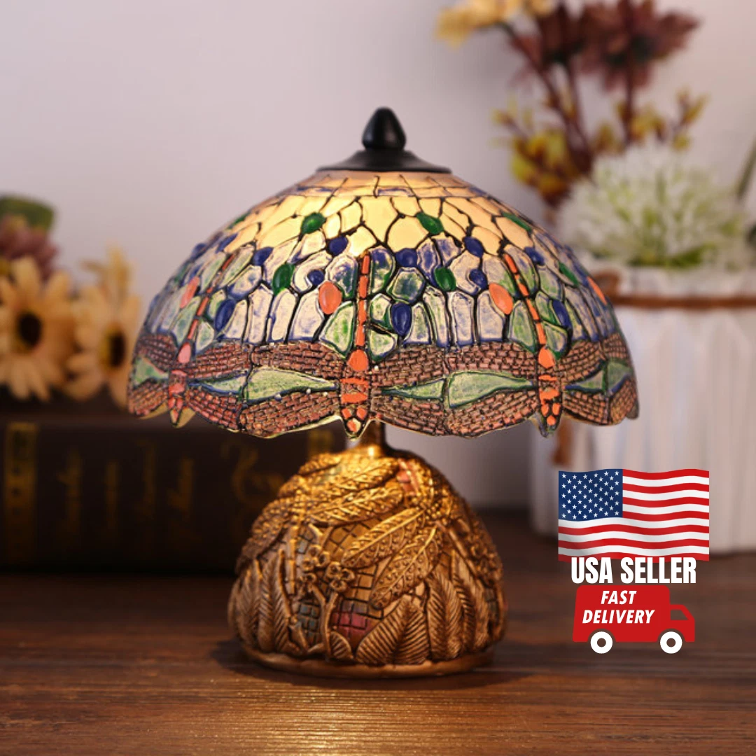 Vintage dragonfly lamp deals