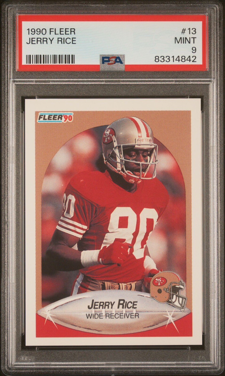 1990 Fleer #13 Jerry Rice PSA 9 MINT 49'ers HOF