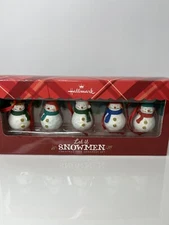Hallmark Ornament Set  LET IT SNOWMEN set of 5 By Artist Gary Head  NIB