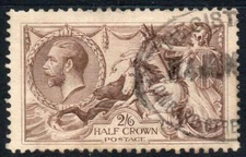 GEO V 1918 2/6 Bradbury Wilkinson Seahorse