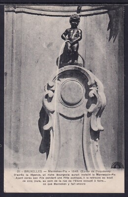 BELGIEN 1911 Brüssel Manneken-Pis Brunnen Postkarte