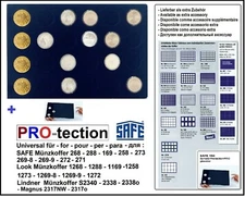 Coin Trays 24 Round Compartments 38mm Coins Blue SAFE 192 + 194 Slipcase PRO