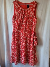 JH Red Floral Dress Womens 18 New With Tags Knee Length Flowers Chruch spring