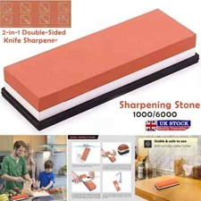 Dual Whetstone Waterstone Knife Sharpening Water Wet Stone Sharpener 1000&6000