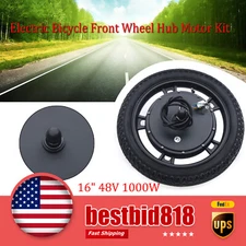 16" E-Bike Electric Bicycle Front Wheel Hub Motor Kit 48V 1000W Brushless Motor