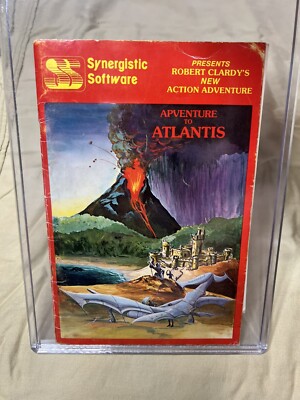 Apventure to Atlantis Synergistic Software 1982 Apple II RARE Dev Signed Game