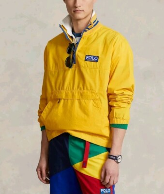 ★★POLO RALPH LAUREN★★ Poplin pullover jacket yellow MNPO Polo Ralph Lauren Volleyball Poplin Pullover Jacket Canary