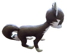 Handmade Standing FOX Stuffed Felt Stitched Patchwork Modsew Designs 11" SWEET 