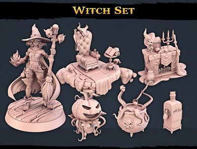 Witch Set DnD Legion Terrain Scenery Tabletop Miniatures 28mm