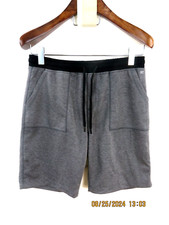 KENNETH COLE SZ L Polyest/Rayon/Spand Men's Charcoal Gray Moistur Wicking Shorts