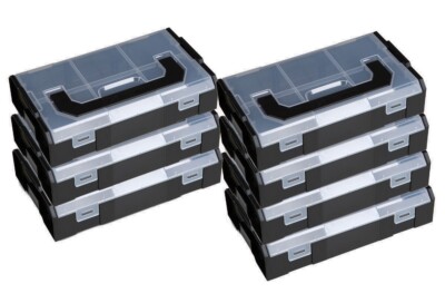 7 Stück SORTIMO Systembox L-BOXX Mini anthrazit Deckel transparent