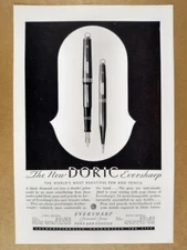 1931 Eversharp Doric Fountain Pen & Pencil vintage print Ad