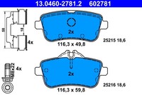 Bremsscheiben-BremsbeläGe-Kit ATE 13.0460-2781.2 MERCEDES-BENZ 000 420 81 04