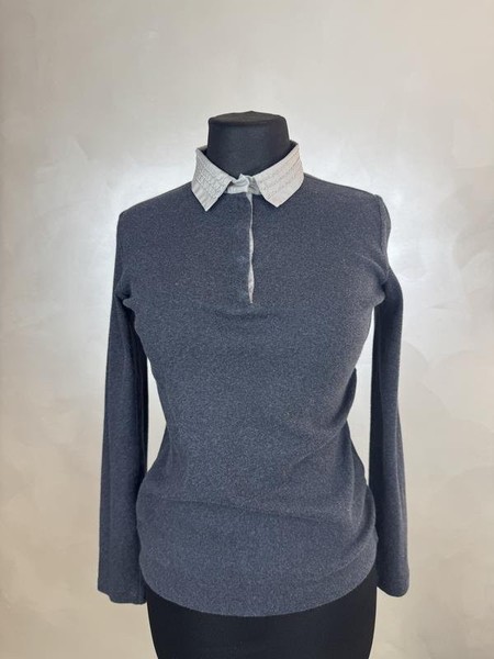 Women Fabiana Filippi Sweater Grey Cotton M #3WEG