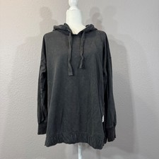 Aerie Women's Size M Black Intentionally Distressed Hoodie 1926-8244-001