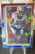 Topps 2025 Chrome Chase Young Red White & Blue Saints Parallel Card 🔥🏈🔥