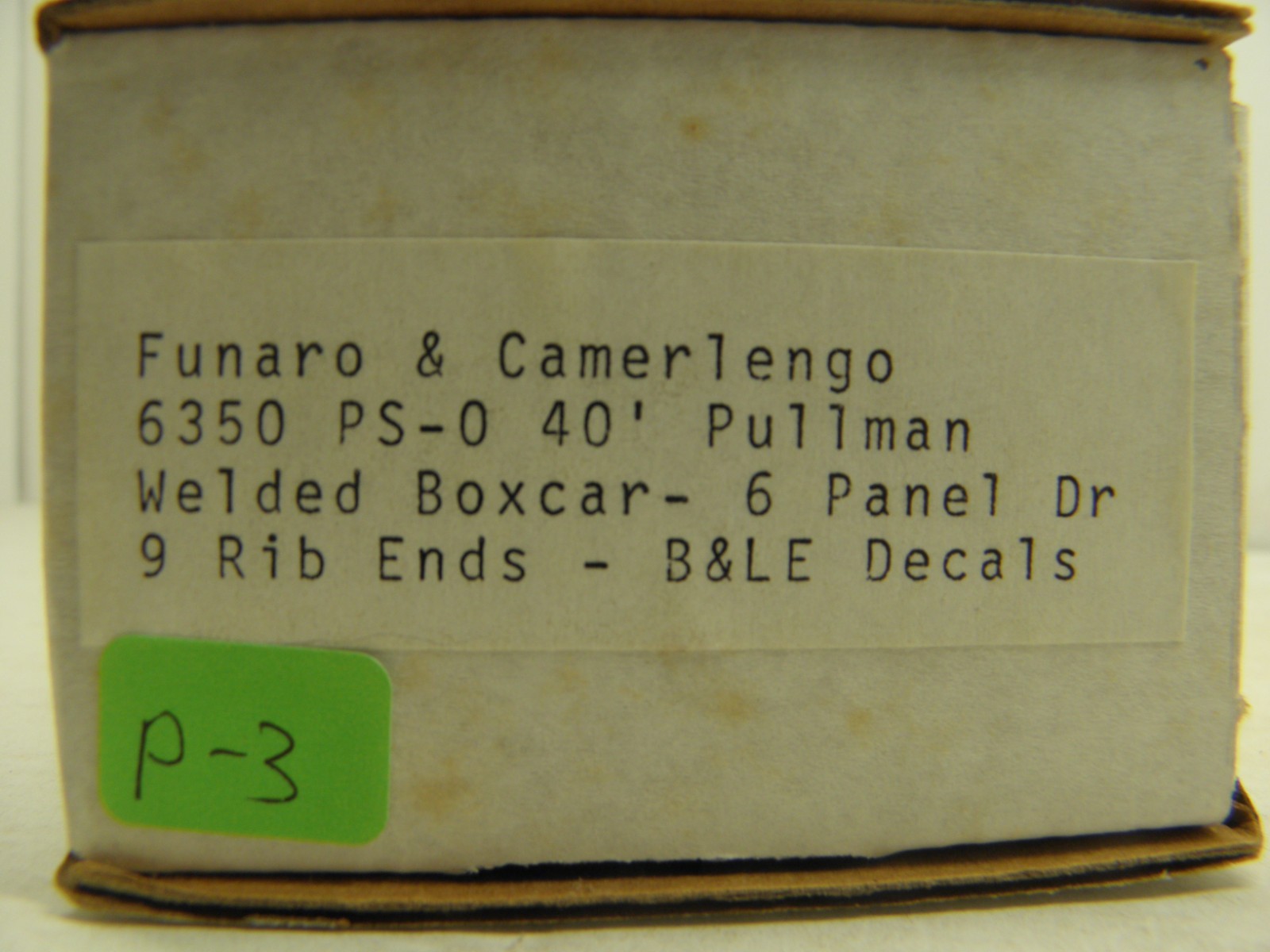 Funaro & Camerlengo 6350 - Ps-O 40' Pullman Welded Boxcar -  -Ho Resin Kit (P-3)