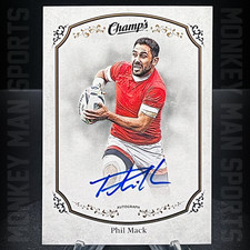 2015-16 Champs - Phil Mack ON-CARD AUTO - #255 RUGBY PLAYER MINT