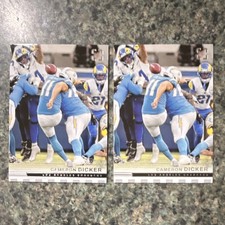 Panini Photogenic Football Cameron Dicker Chargers NFL Card #37 Lot of 2