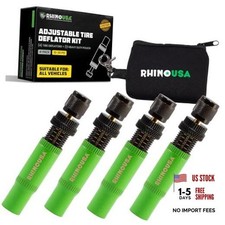 Adjustable Tire Deflator Kit 4-Pack - 10-30 PSI Air Down Tool Green