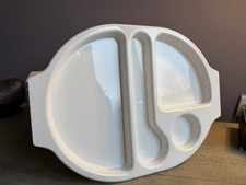 10 Vintage Retro Style Original White Plastic School Dinner Trays