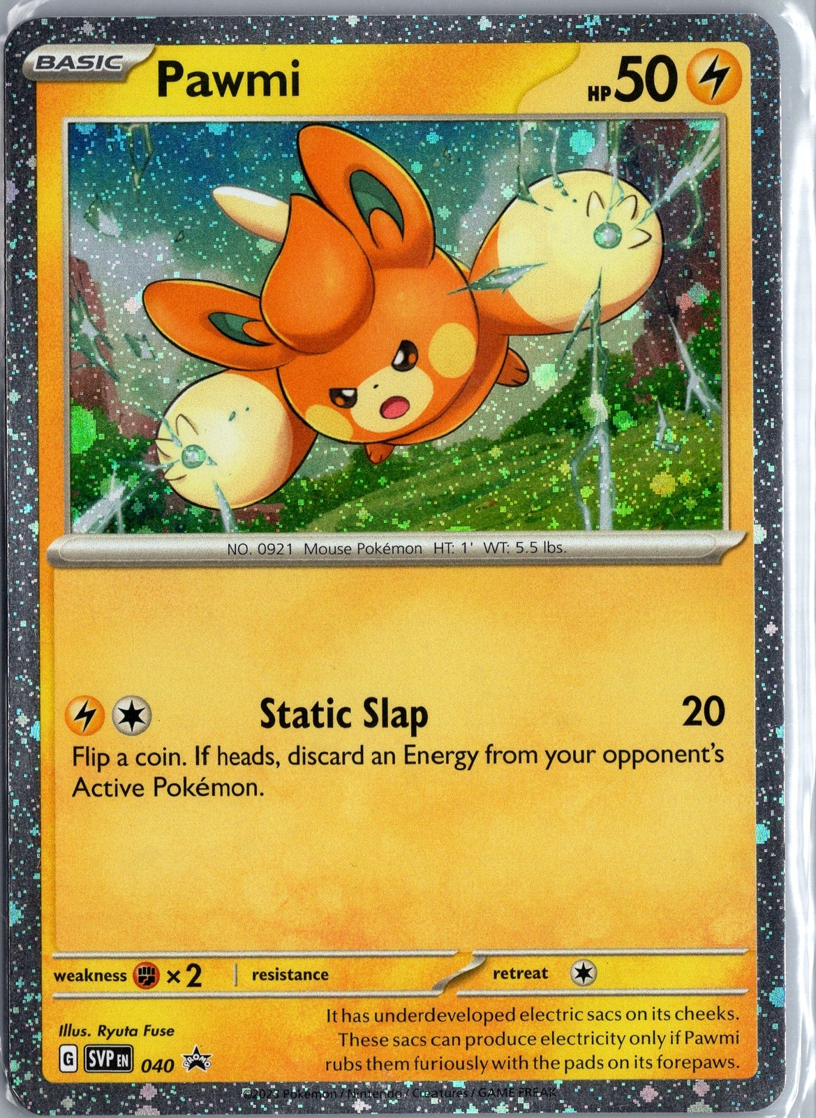 Pawmi 040/193 SVPromo Pokemon Card - NM Cosmos Holo