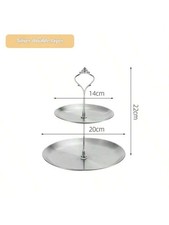 3 Layer Stainless Steel Cake Stand Fruit Tray Party Detachable Dessert Rack