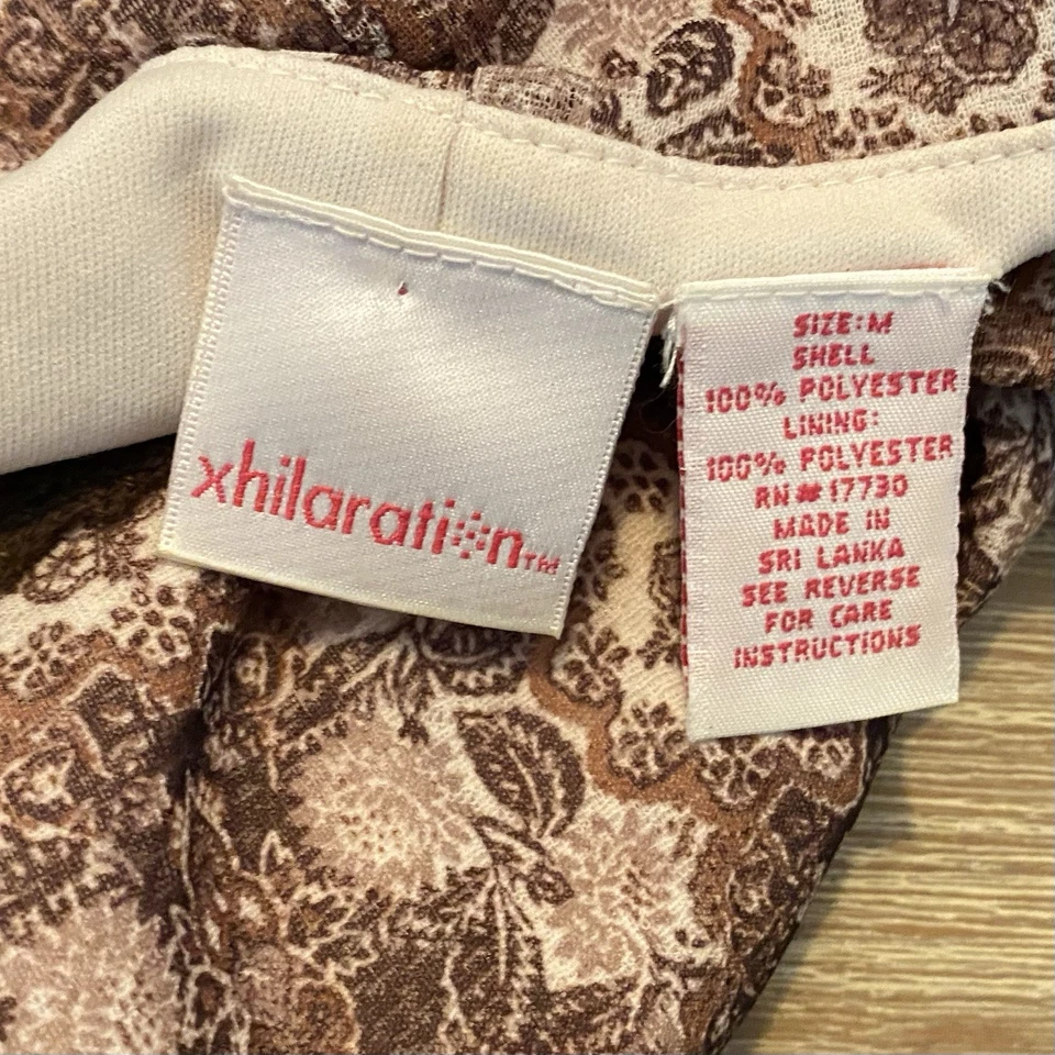 Vestido Xhilaration Babydoll Forest Fairy Goblincore Boho Crochê Y2K Marrom M - Imagem 2 de 4